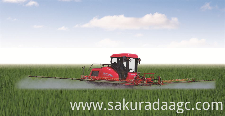 Self-propelled Boom Sprayer with Rice